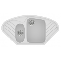 Ένθετος Νεροχύτης Γρανιτένιος Συνθετικός Sanitec 302 Classic 96x51cm White